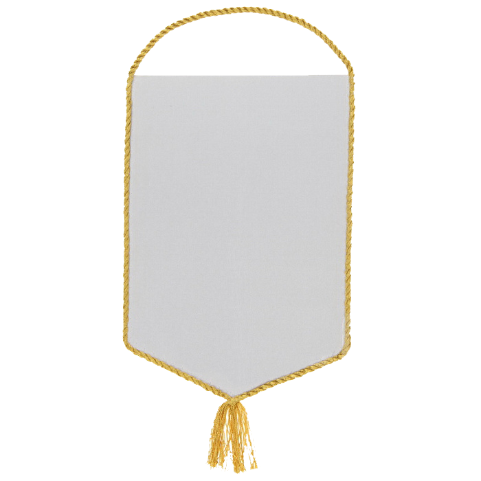 Вымпел 150 х 220 см, шнур золотистый с кисточкой с печатью фирменной символики, эмблемы 10197