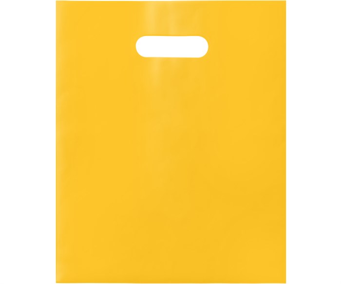 Пакет с Вашим логотипом ПВД 40х50 мм, желтый, 70 мкр, печать 1+0 (односторонняя, одноцветная) 10281