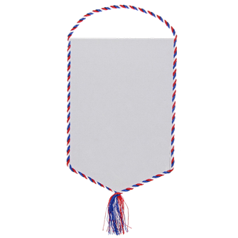 Вымпел 150 х 220 см, шнур триколор с кисточкой с печатью фирменной символики, эмблемы 10416