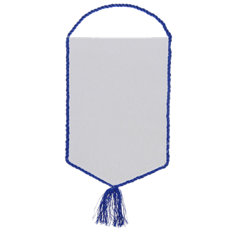 Вымпел 150 х 220 см, шнур синий с кисточкой с печатью фирменной символики, эмблемы 10419