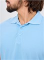 Рубашка поло с Вашим логотипом  с коротким рукавом голубая 10382