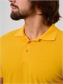 Рубашка поло с Вашим логотипом  с коротким рукавом желтая 10386