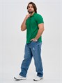 Рубашка поло с Вашим логотипом  с коротким рукавом зеленая 10387