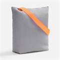 Шопер B5, серый с широкими оранжевыми ручками 10647