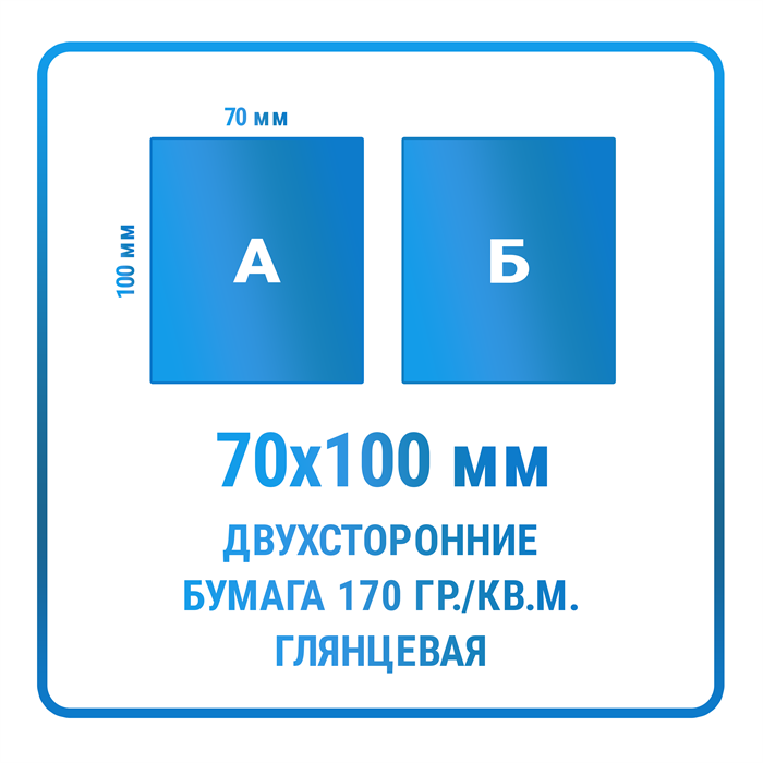 Листовки 70х100 мм, двухсторонние, бумага 170 гр./кв.м. глянцевая 10343