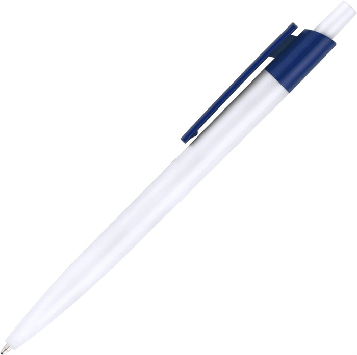 Ручка пластиковая шариковая Vivapens HIT (белая с черным) с Вашим логотипом 10094