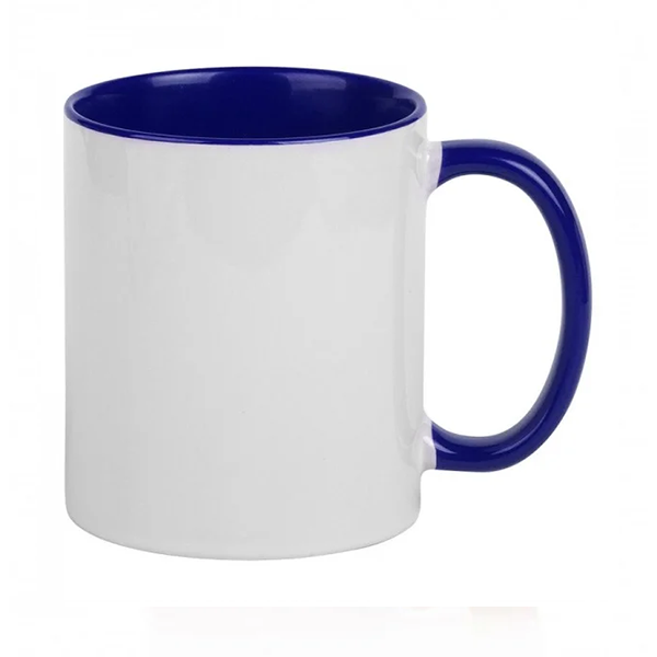 Кружка с ТЕМНО-СИНЕЙ ВНУТРЕННЕЙ ПОВЕРХНОСТЬЮ и ТЕМНО-СИНЕЙ РУЧКОЙ  с печатью Вашего логотипа или изображения 10037