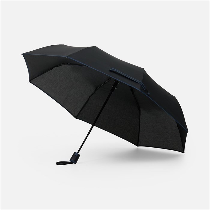 Зонт складной Edgeline, черный с синим 10801