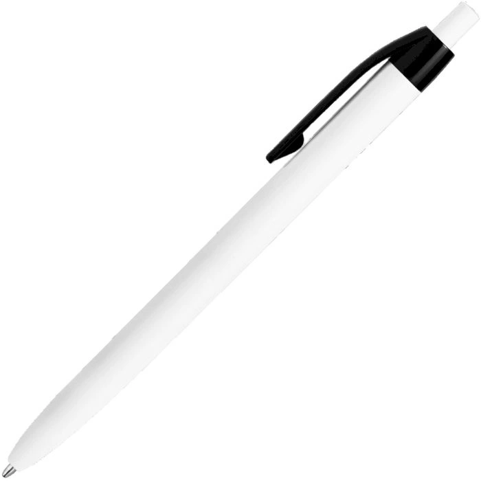 Шариковая ручка Vivapens Darom (белая с черным) с Вашим логотипом 10045