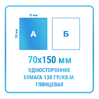 Листовки 70х150 мм, односторонние, бумага 130 гр./кв.м. глянцевая 10398