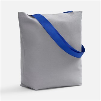 Шопер B5, серый с широкими синими ручками 10650