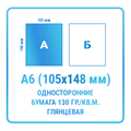 Листовки А6 (105х148 мм), односторонние, бумага 130 гр./кв.м. глянцевая 10145