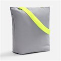 Шопер B5, серый с широкими желтыми ручками 10648