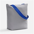 Шопер B5, серый с широкими синими ручками 10650