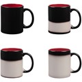 Кружка-хамелеон On Display, матовая, черная с красным c печатью логотипа 10652