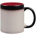 Кружка-хамелеон On Display, матовая, черная с красным c печатью логотипа 10652