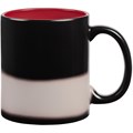 Кружка-хамелеон On Display, матовая, черная с красным c печатью логотипа 10652