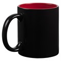 Кружка-хамелеон On Display, матовая, черная с красным c печатью логотипа 10652