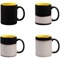 Кружка-хамелеон On Display, матовая, черная с желтым c печатью логотипа 10655