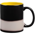 Кружка-хамелеон On Display, матовая, черная с желтым c печатью логотипа 10655