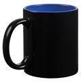 Кружка-хамелеон On Display, матовая, черная со светло-синим c печатью логотипа 10658