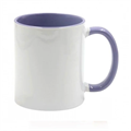 Кружка с ЛАВАНДОВОЙ ВНУТРЕННЕЙ ПОВЕРХНОСТЬЮ и ЛАВАНДОВОЙ РУЧКОЙ  с печатью Вашего логотипа или изображения 10034