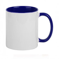 Кружка с ТЕМНО-СИНЕЙ ВНУТРЕННЕЙ ПОВЕРХНОСТЬЮ и ТЕМНО-СИНЕЙ РУЧКОЙ  с печатью Вашего логотипа или изображения 10037